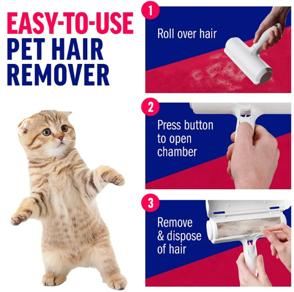 Reusable Pet Hair Remover Roller | Fur-Free Furniture